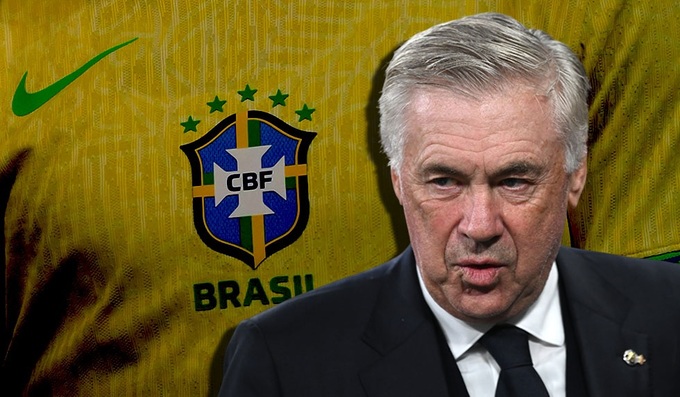 HLV Ancelotti sẽ đối diện với nhiều khó khăn trên cương vị thuyền trưởng của ĐT Brazil.
