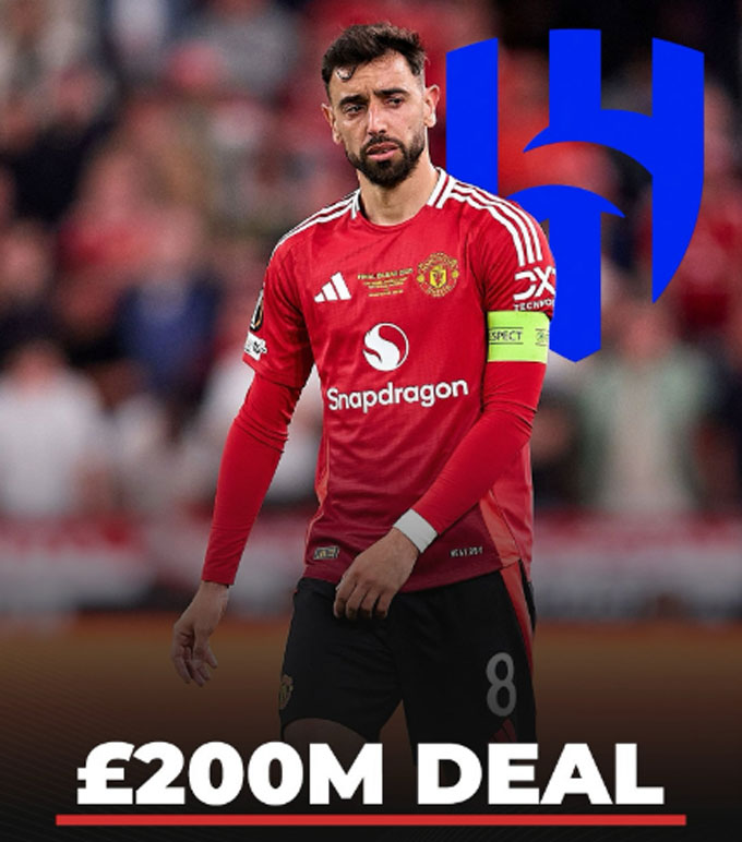 Bruno Fernandes có thể nhận về 200 triệu bảng trong 3 năm hợp đồng với Al Hilal