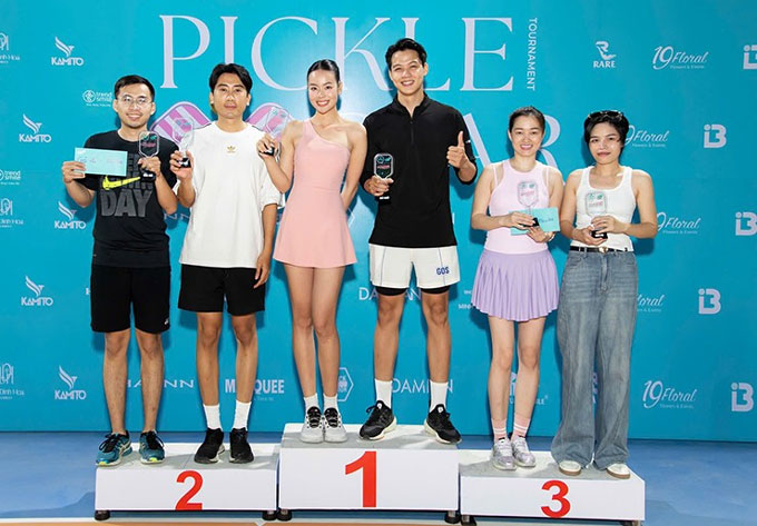 Ánh Vương đã giành chức vô địch nội dung đôi nam nữ Celeb tại giải Pickleball Star 2025