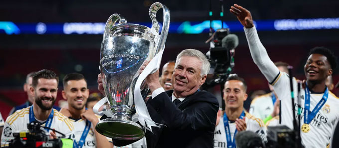 Carlo Ancelotti gặt hái nhiều thành công cùng với Real