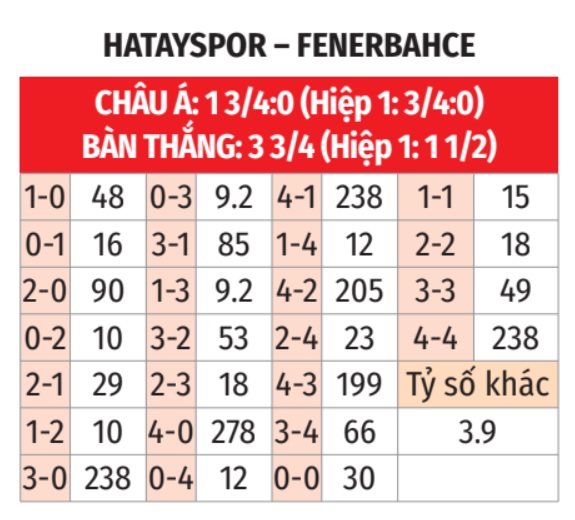 Hatayspor vs Fenerbahce