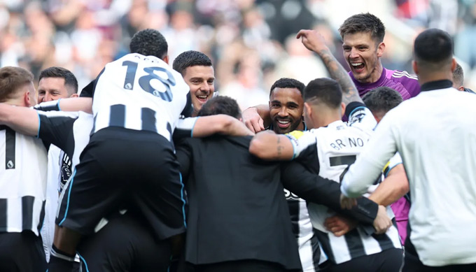 Newcastle đã giành vé dự Champions League mùa tới