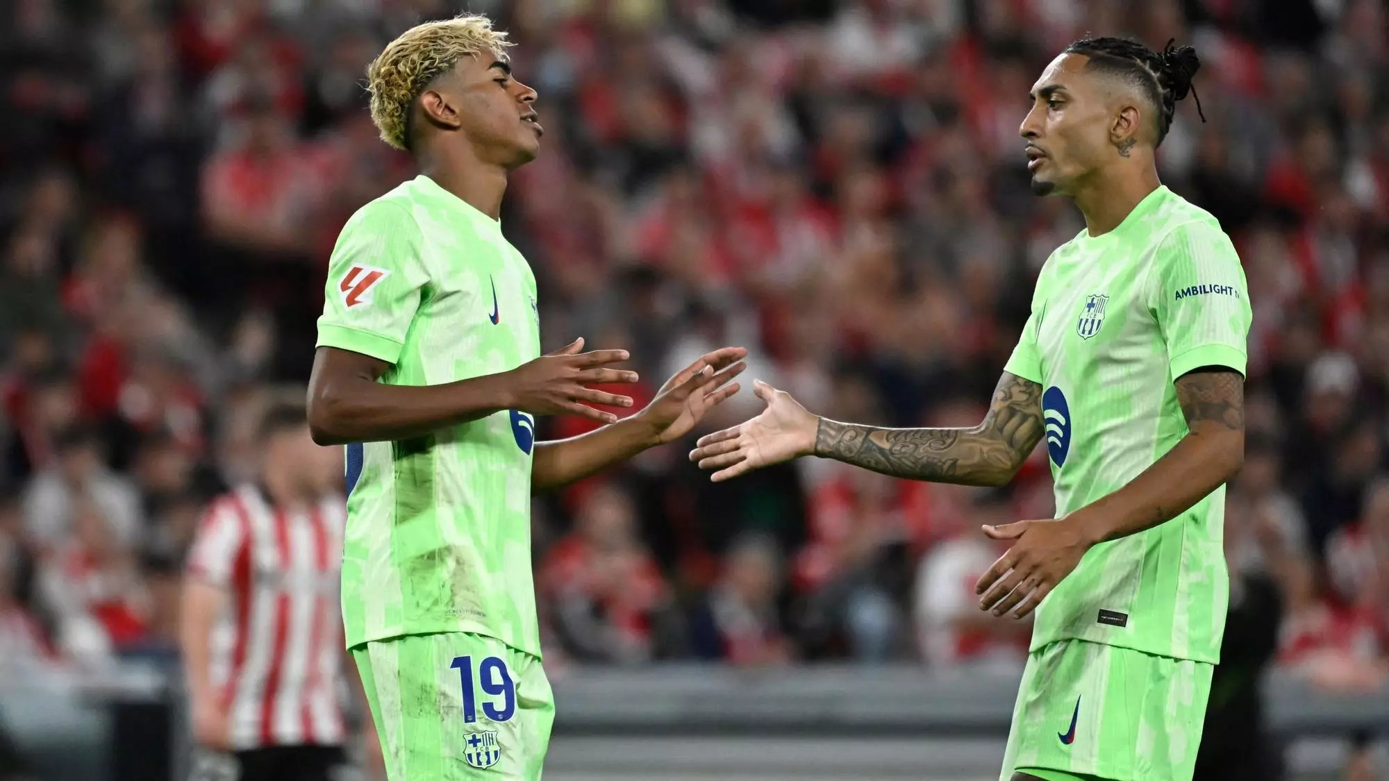 Raphinha ghi 34 và Lamine Yamal đóng góp 18 bàn cho Barca ở mùa này