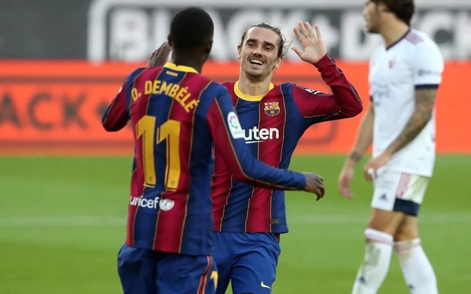 Barca từng thất bại với 2 hợp đồng "bom tấn" Ousmane Dembele và Antoine Griezmann