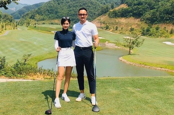 Thu Hoài quen biết ông xã nhờ chơi golf