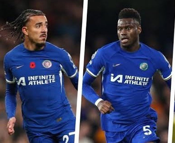 Gusto (trái) và Badiashile chơi không tốt khi được ra sân ngay từ đầu trước Betis