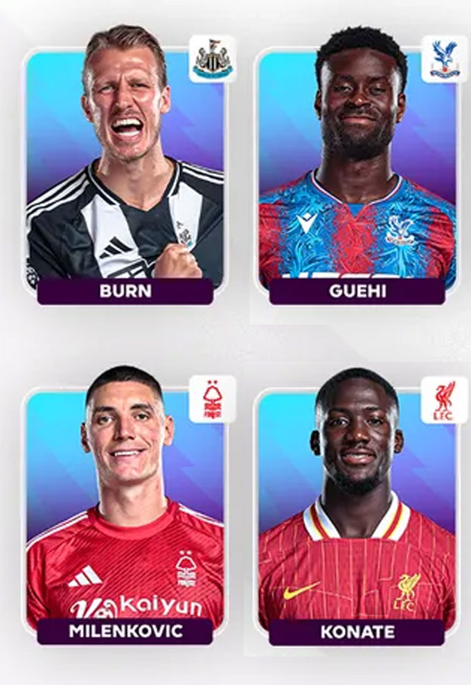 Cả Burn, Guehi, Milenkovic và Konate đều đã chứng minh được năng lực ở mùa 2024/25