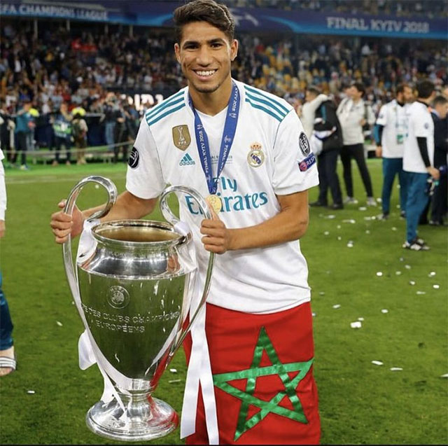 Hakimi từng vô địch Champions League cùng Real