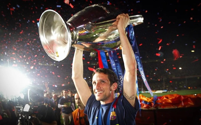 Juliano Belletti là người hùng ghi bàn quyết định giúp Barca vô địch Champions League 2005/06
