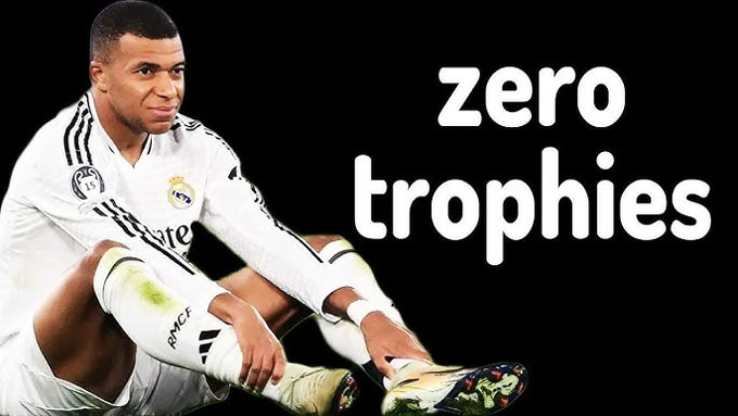 Mbappe trắng tay trong mùa đầu tiên khoác áo Real