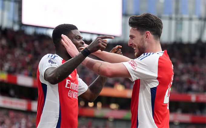 Declan Rice và Thomas Partey