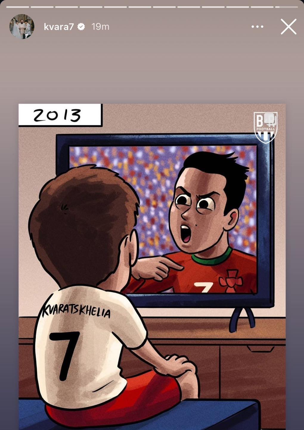 Kvaratskhelia rất thần tượng Ronaldo