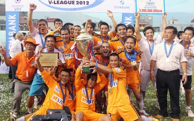 SHB Đà Nẵng vô địch ở mùa giải 2012. Ảnh: Phi Hải 