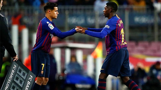 Cả Philippe Coutinho và Ousmane Dembele đều không thể lấp đầy khoảng trống của Neymar ỏ Barca.
