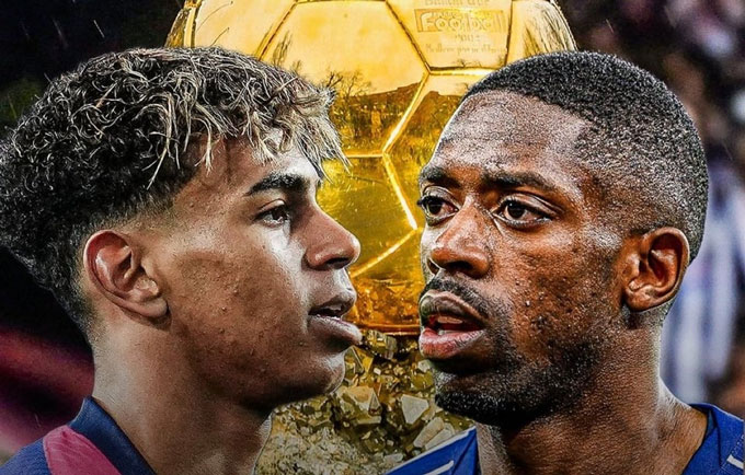 Yamal và Dembele là 2 ứng viên hàng đầu giành Quả Bóng Vàng 2025