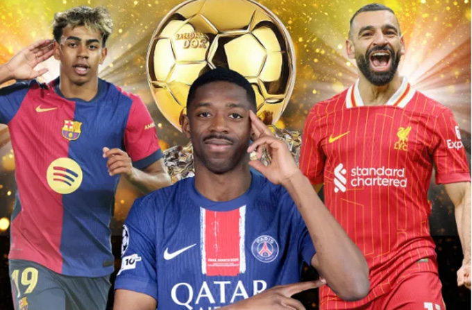Yamal, Dembele và Salah là những ứng viên sáng giá cho giải Quả Bóng Vàng năm nay