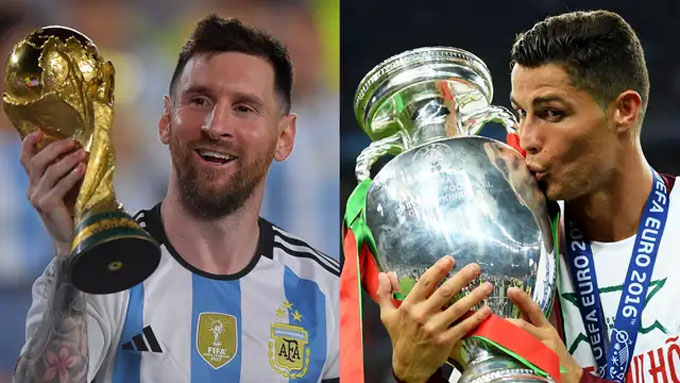Ronaldo mới chỉ có chức vô địch châu lục chứ chưa có World Cup như Messi