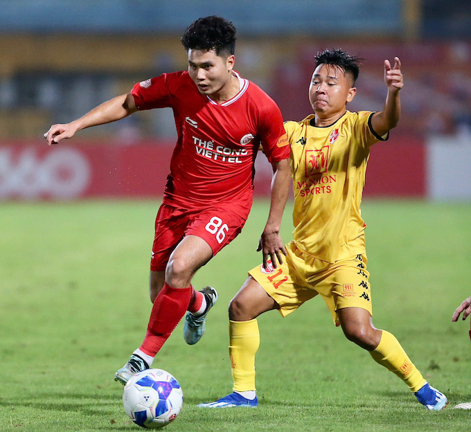 Thể Công Viettel đã hoà 2-2 với Hải Phòng ở vòng 24. Ảnh: Minh Tuấn