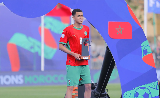 Ouazane giành giải thưởng Cầu thủ xuất sắc nhất U17 châu Phi 2023