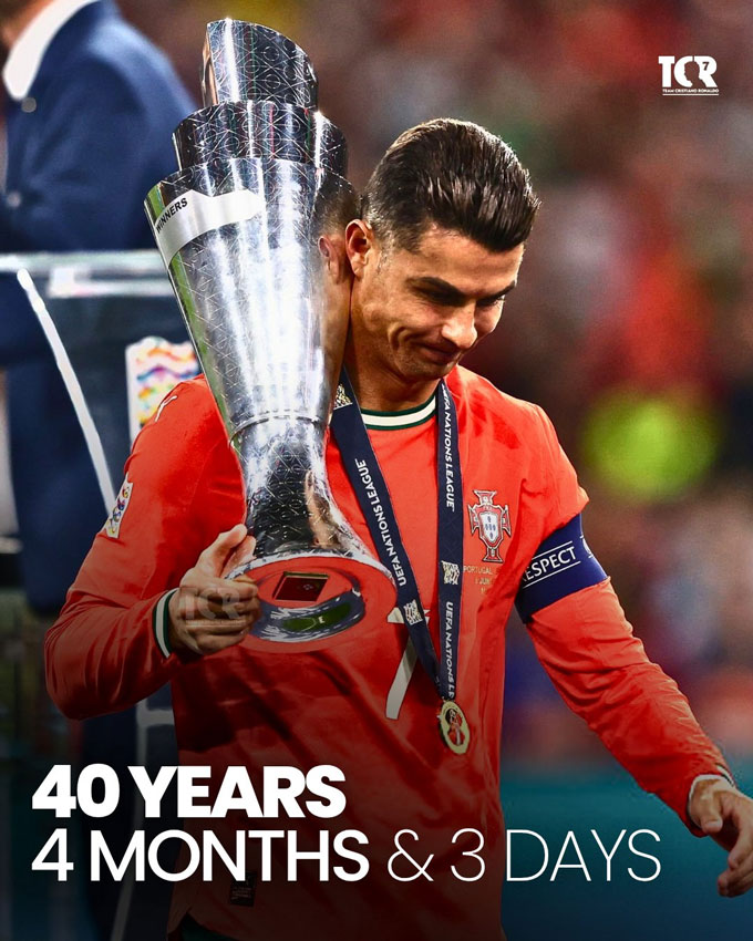 Ronaldo là cầu thủ già nhất từng ghi bàn trong 1 trận chung kết Nations League