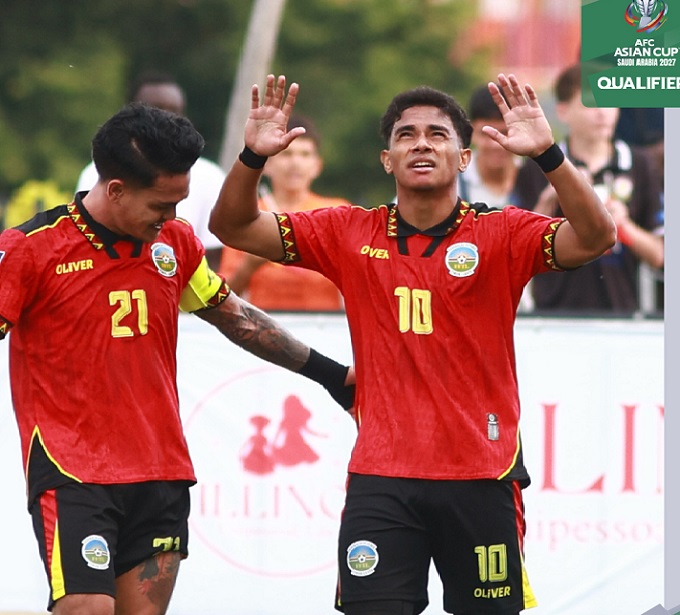 Joao (số 10) ghi bàn duy nhất cho Timor  Leste