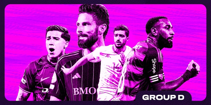 Bảng D gồm 4 anh tài Chelsea, Flamengo, Los Angeles FC và Esperance de Tunis