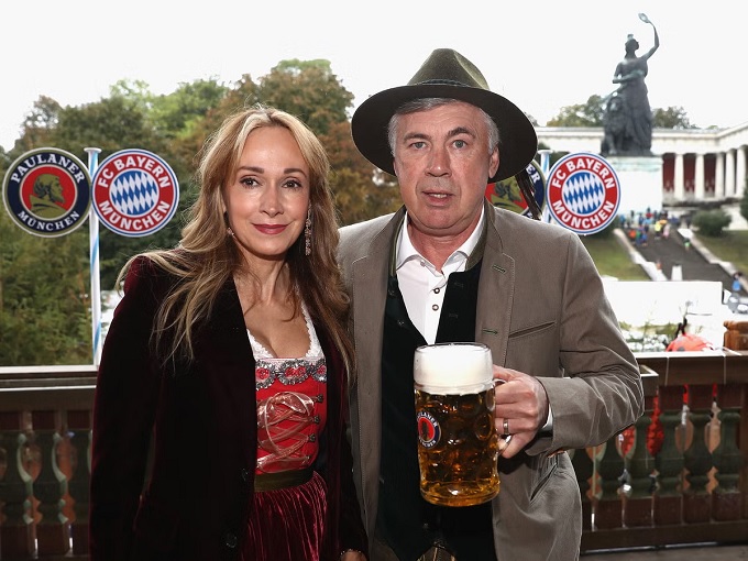 Ancelotti và Mariann Barrena McClay
