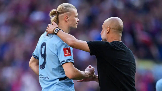 Haaland trắng tay cùng Man City mùa qua