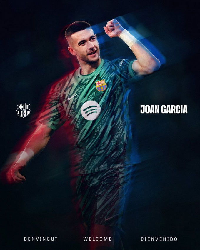 Joan Garcia đã chính thức là cầu thủ của Barca