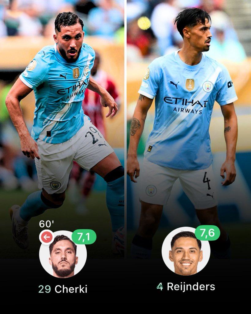 Điểm số cho Cherki và Reijnders sau trận ra mắt Man City