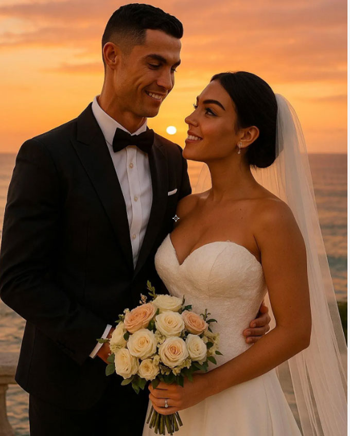  Ảnh cưới của Ronaldo do AI tạo ra