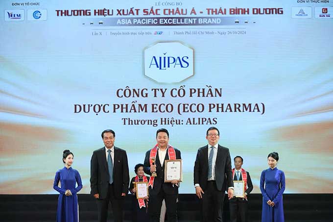  Thương hiệu Alipas của Dược phẩm ECO vinh dự nhận giải thưởng Thương hiệu xuất sắc châu Á - Thái Bình Dương