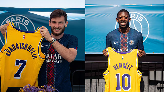Dembele vừa nhận quà đặc biệt từ Los Angeles Lakers