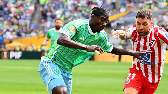 Minoungou đã thi đấu rất hay trong trận thua Atletico 1-3 mới đây
