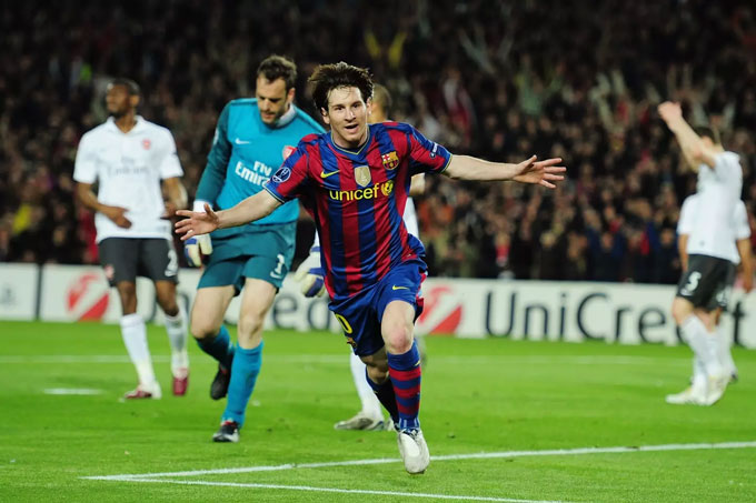 Messi từng nhiều lần gieo sầu cho Arsenal