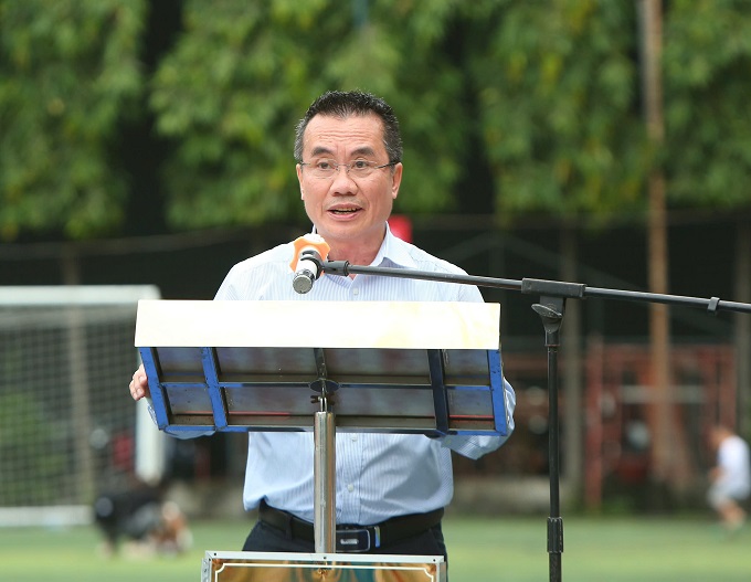 Phó chủ tịch Hội nhà báo TP.HCM, Dương Vũ Thông phát biểu khai mạc.