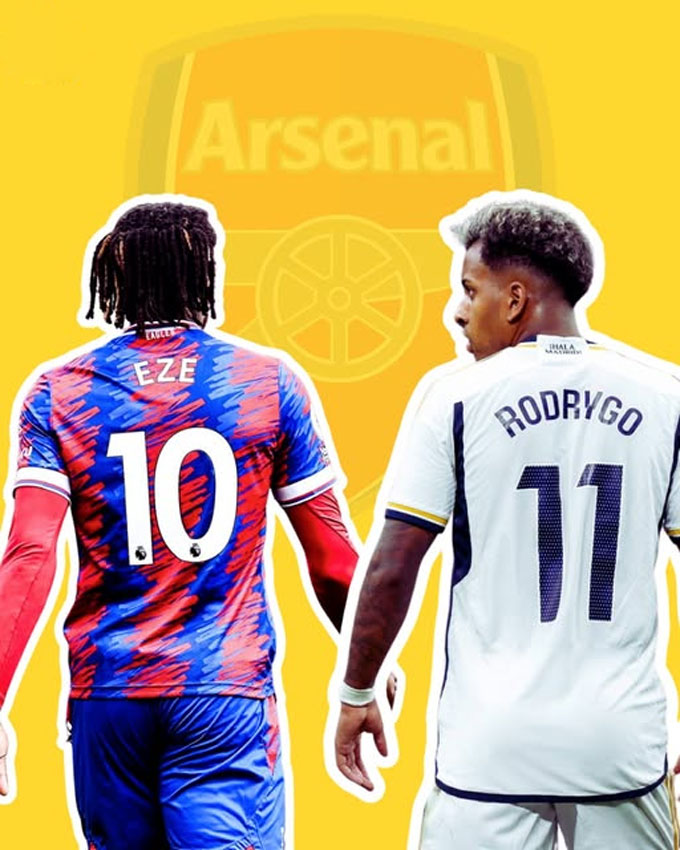 Eze và Rodrygo đang là 2 mục tiêu chuyển nhượng của Arsenal ở hè 2025