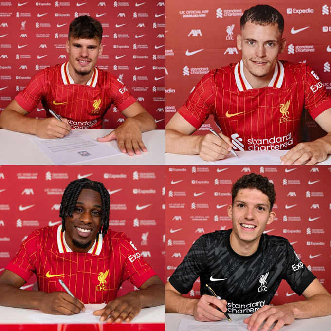 Trước đó, Liverpool đã công bố 4 tân binh trong hè 2025