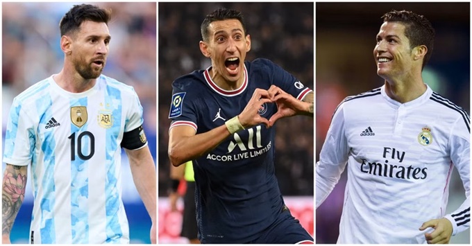Di Maria đã có cơ hội sát cánh với cả Messi lẫn Ronaldo