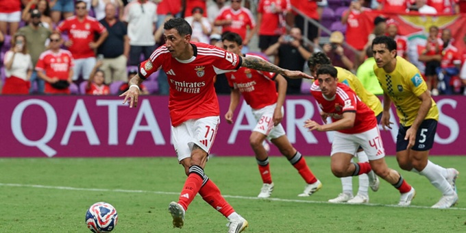 Di Maria đang dẫn đầu danh sách ghi bàn tại FIFA Club World Cup 2025 với 3 bàn thắng