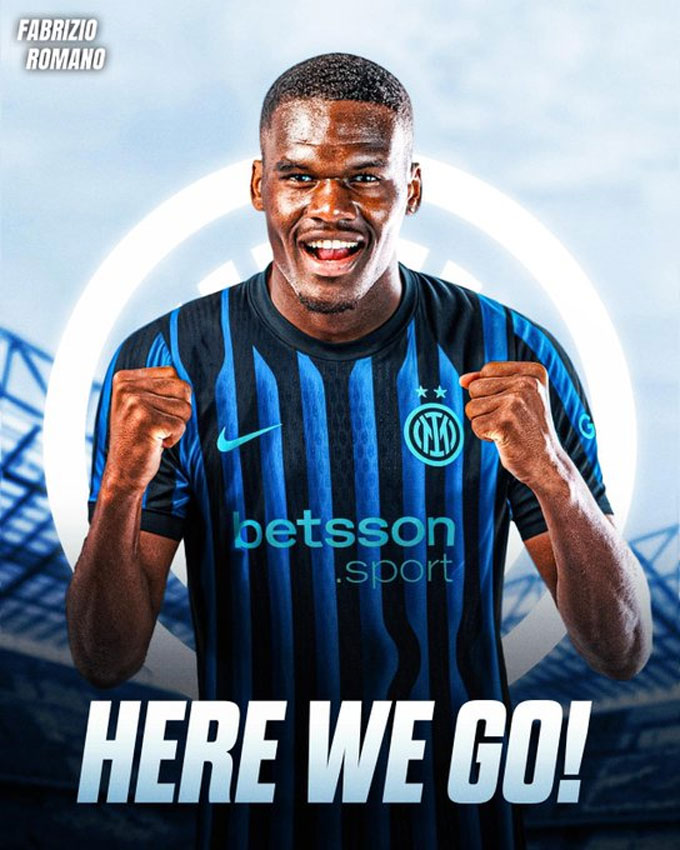 Romano xác nhận Inter Milan chiêu mộ thành công Bonny