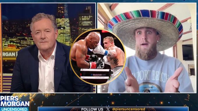 Jake Paul nổi giận trong buổi phỏng vấn trực tiếp với nhà báo Piers Morgan