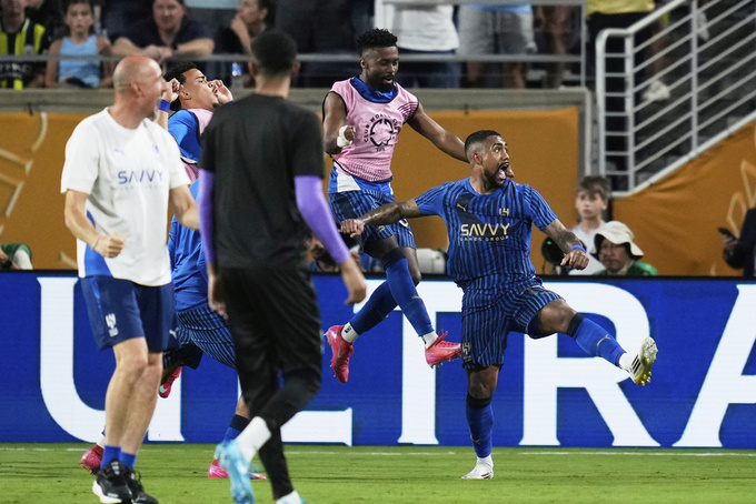 Niềm vui của Al Hilal sau khi vượt qua Man City với tỉ số 4-3 để vào tứ kết FIFA Club World Cup 2025