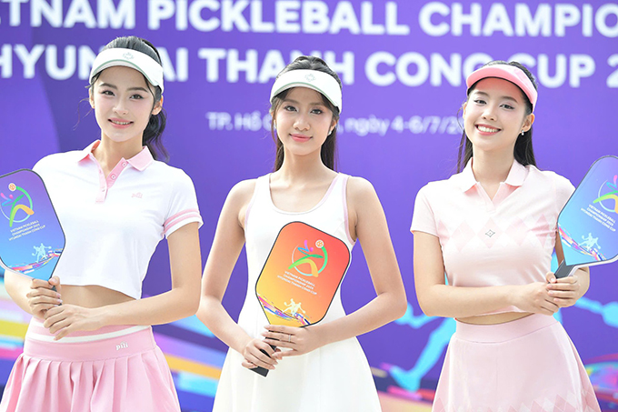 Top 3 hoa hậu Việt Nam hút mọi ánh nhìn tại giải Pickleball Việt Nam 2025