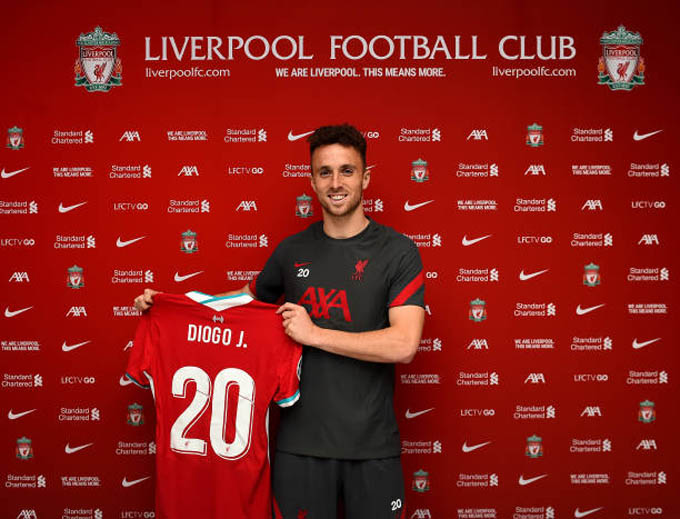 Trong 5 năm khoác áo Liverpool, Jota đã ghi 65 bàn thắng qua 182 lần ra sân trên mọi đấu trường
