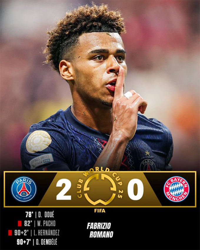 PSG có chiến thắng thuyết phục trước Bayern Munich