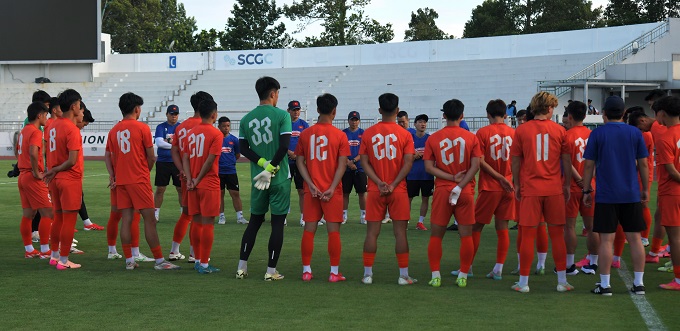 U23 Việt Nam tiếp tục tập luyện tại Bà Rịa cho đến ngày lên đường. Ảnh: Phan Hồng 