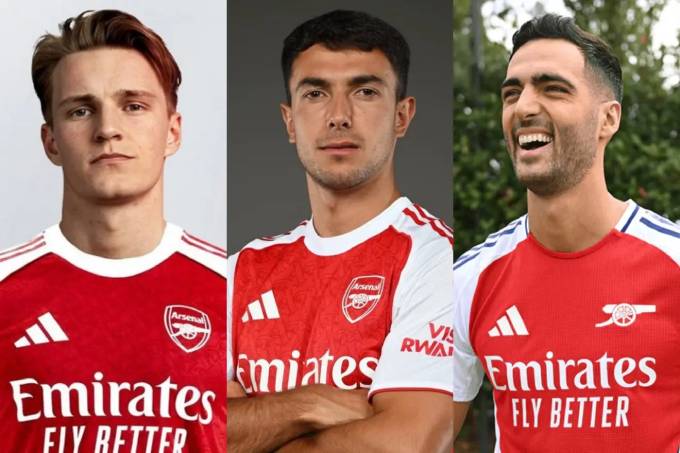 Bộ ba Odegaard, Zubimendi và Merino tái ngộ trong màu áo Arsenal