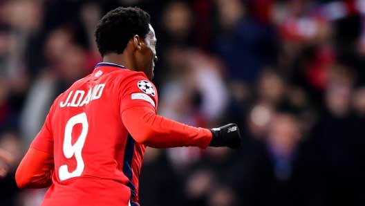 Jonathan David khoác áo số 9 khi ở Lille