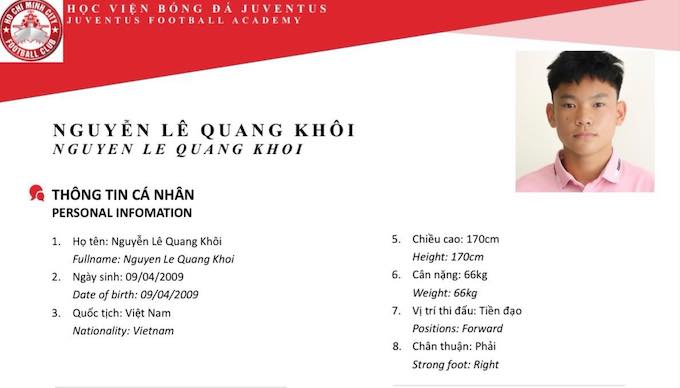 Nguyễn Lê Quang Khôi là 1 trong 18 cầu thủ sTP.HCM sang Brazil du học